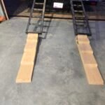 Wooden ramp Extensions on trailer for Monsoon Trailer Rental LLC