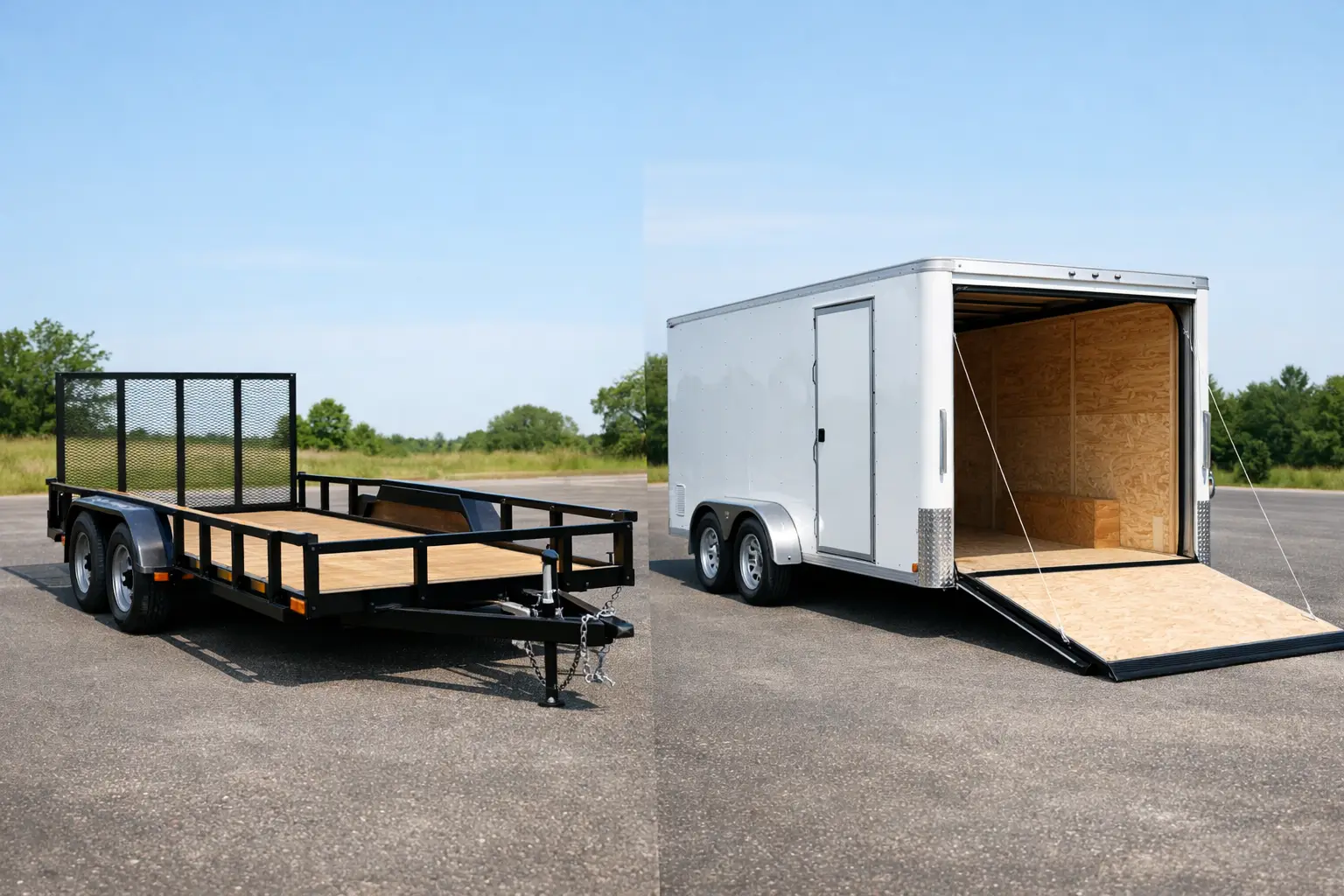 Open Trailer vs Enclosed Trailer