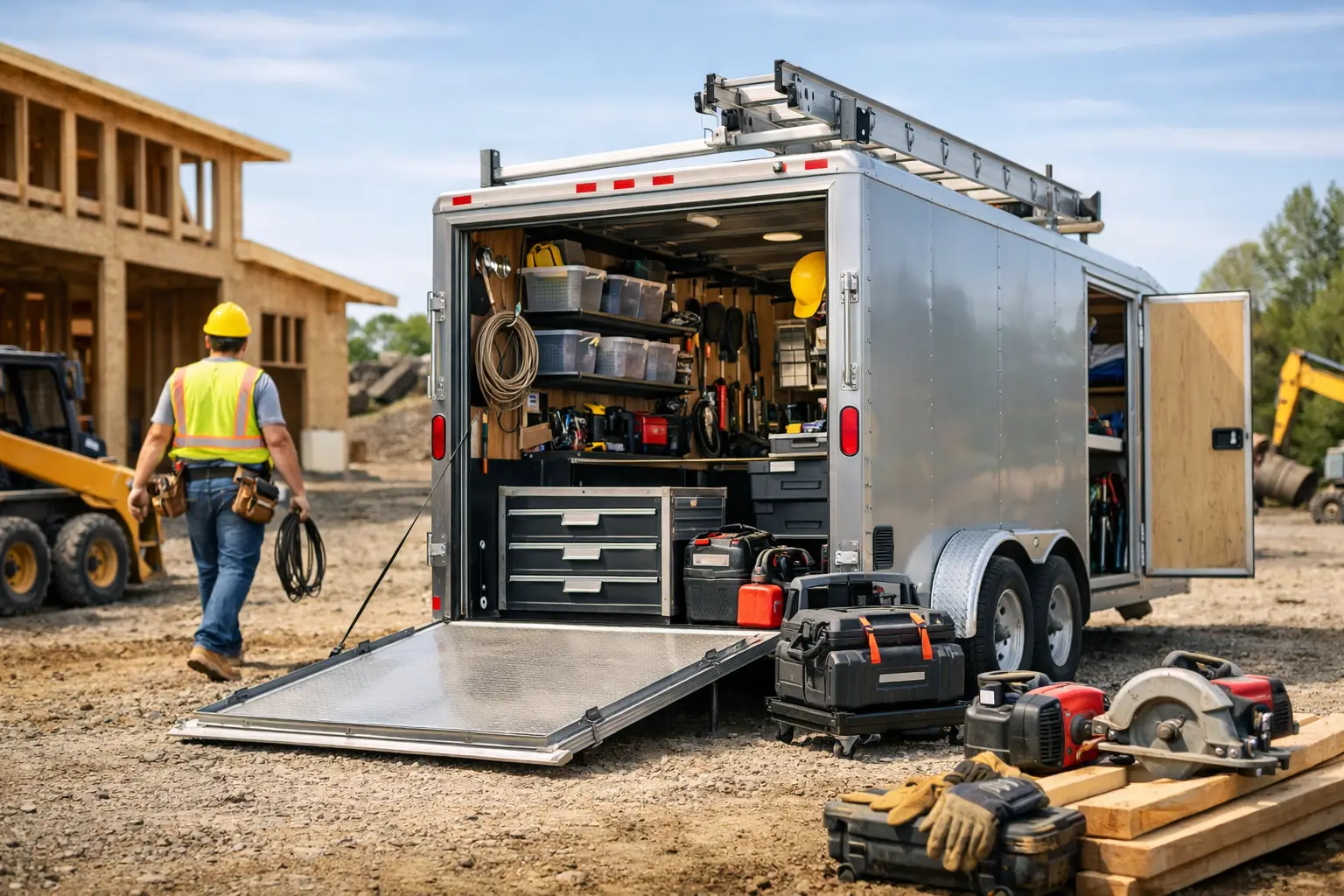 Best Trailer Features for Contractors at Work