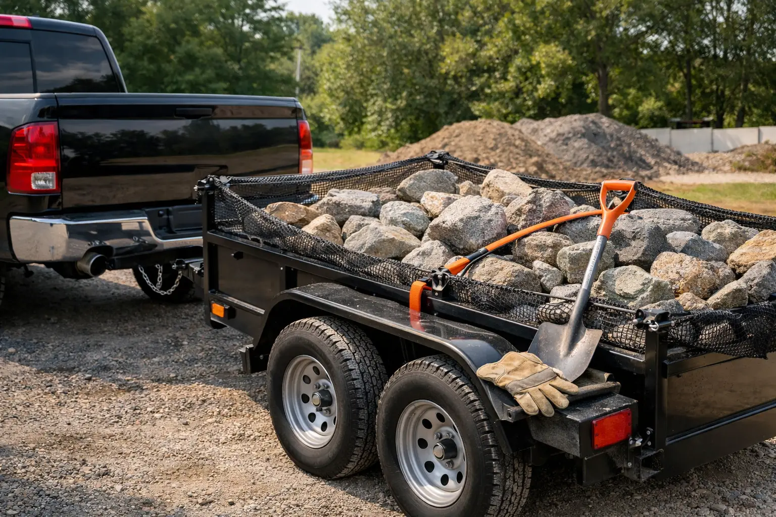 How to Haul Landscaping Rock Safely by Trailer
