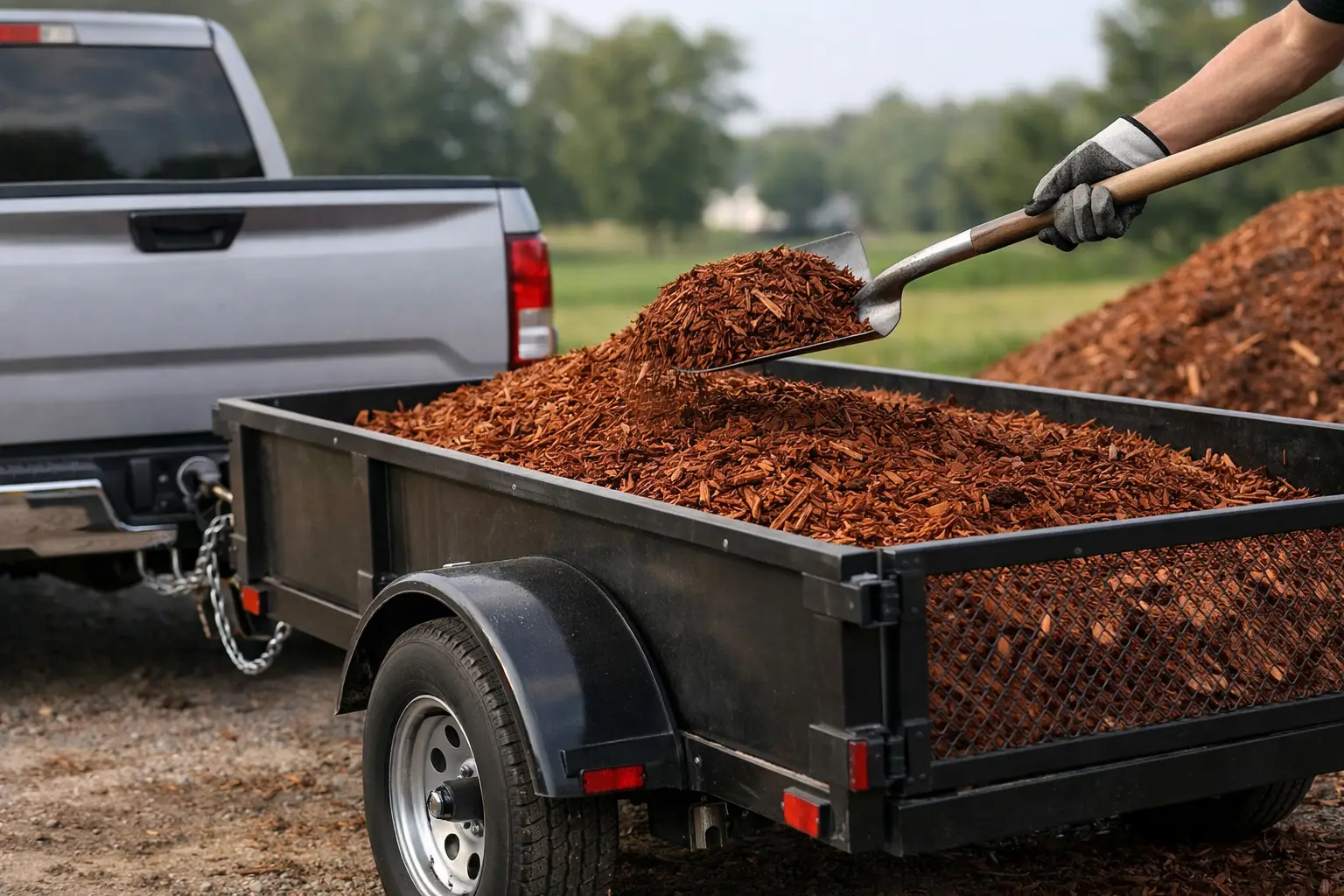 How to Haul Mulch With Trailer