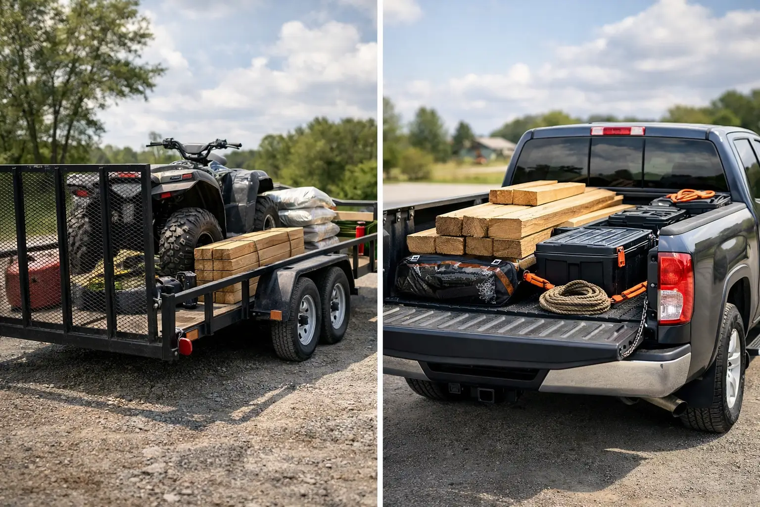 Open Trailer vs Pickup Hauling: Which Fits?